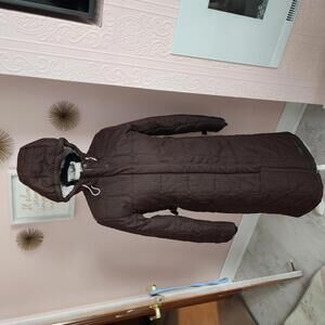 Merrell brown long coat jacket Small